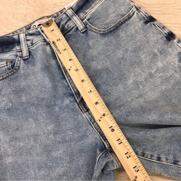 Super Highest Rise Baggy Dad Jeans Size 9/29W Acid Wash Destroyed Ripped - Picture 7 of 10